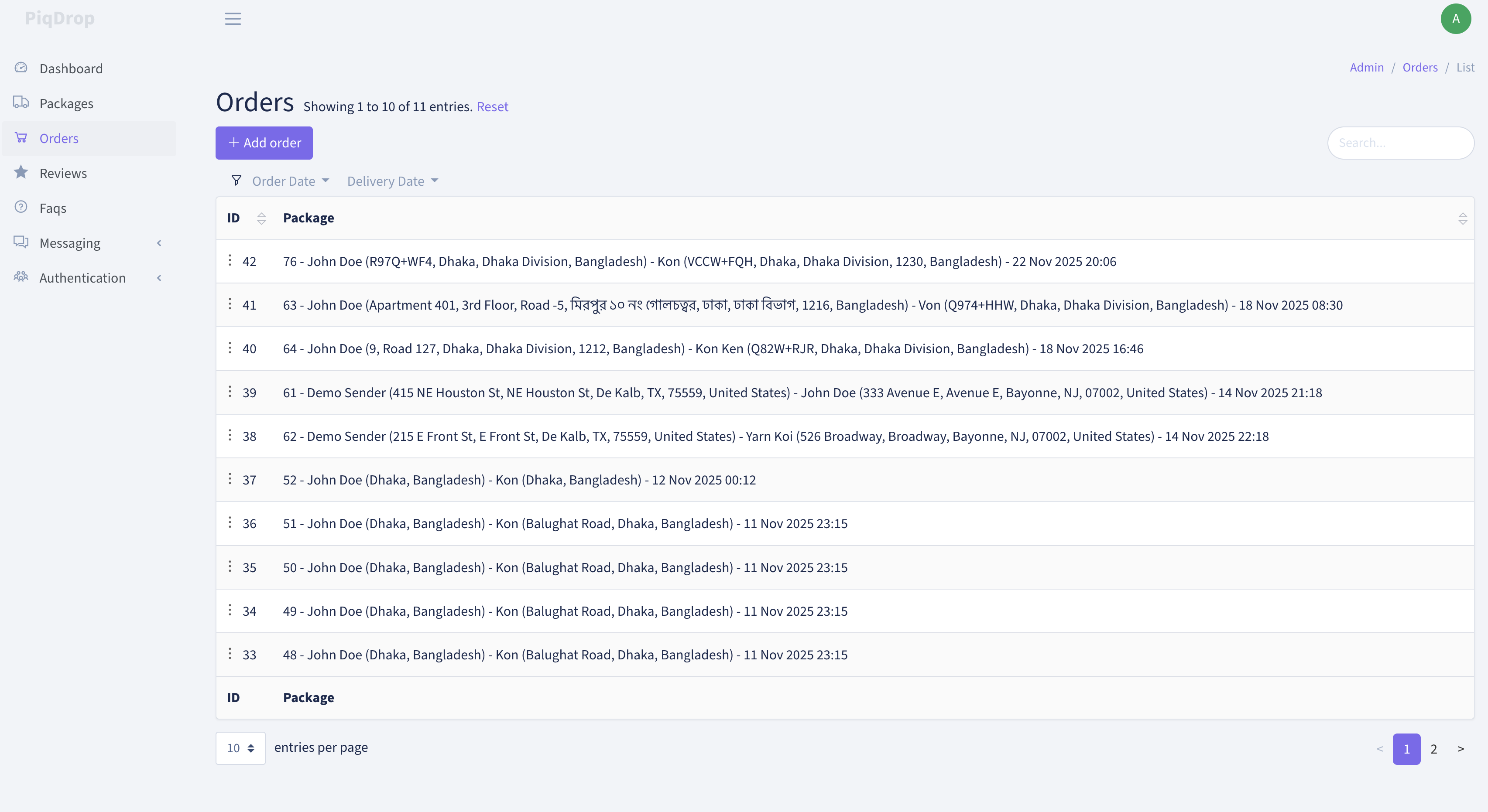 PiqDrop Admin Panel - 10