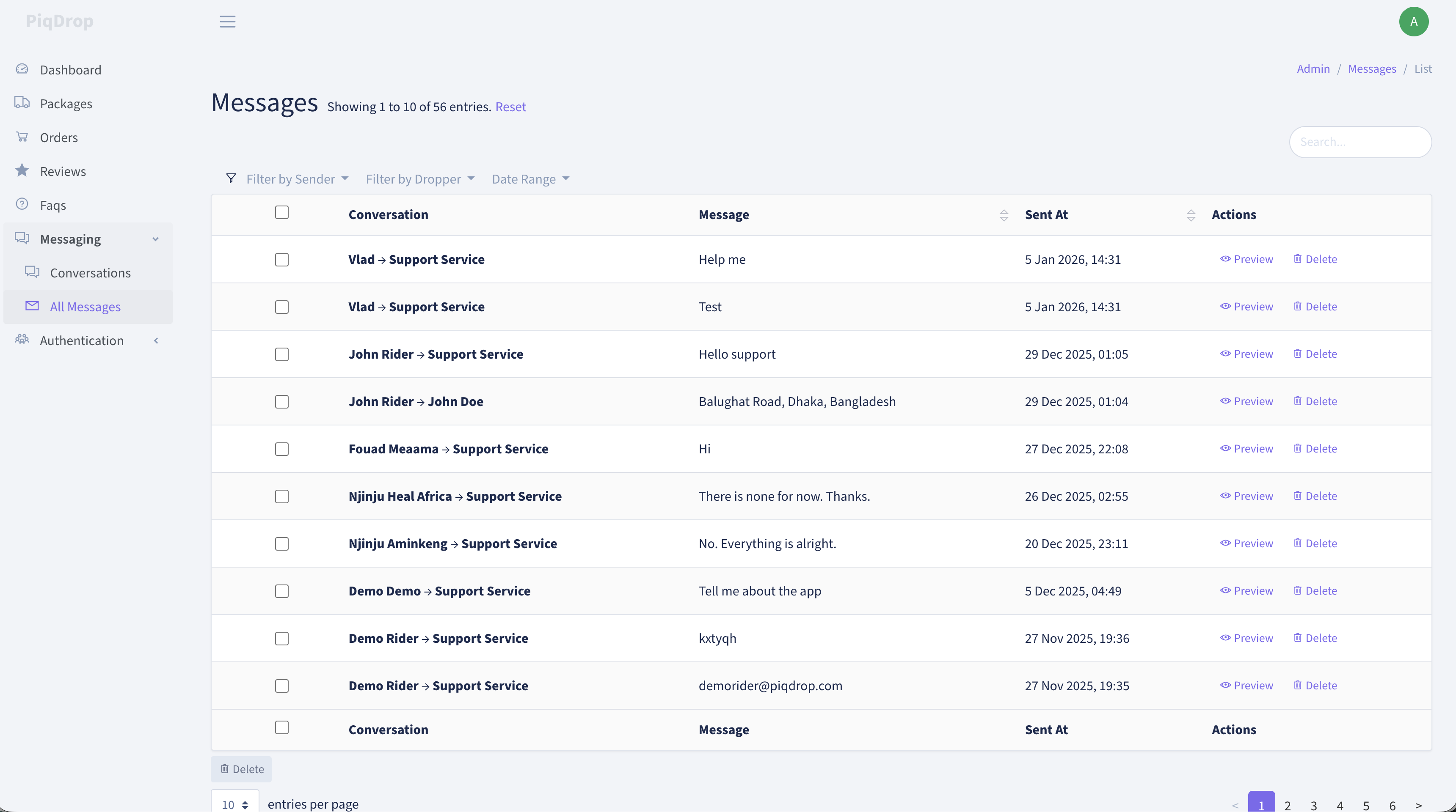 PiqDrop Admin Panel - 5