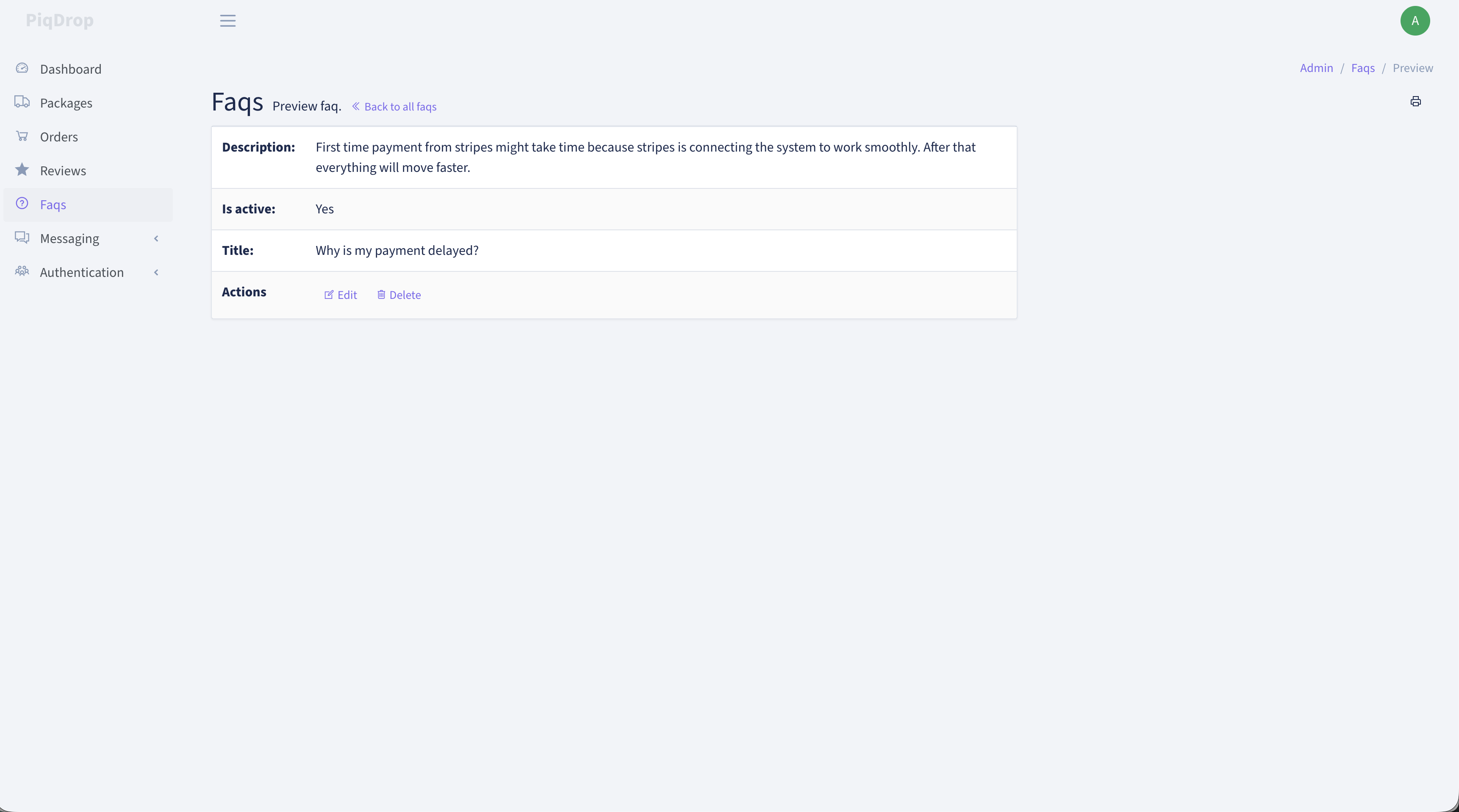 PiqDrop Admin Panel - 7