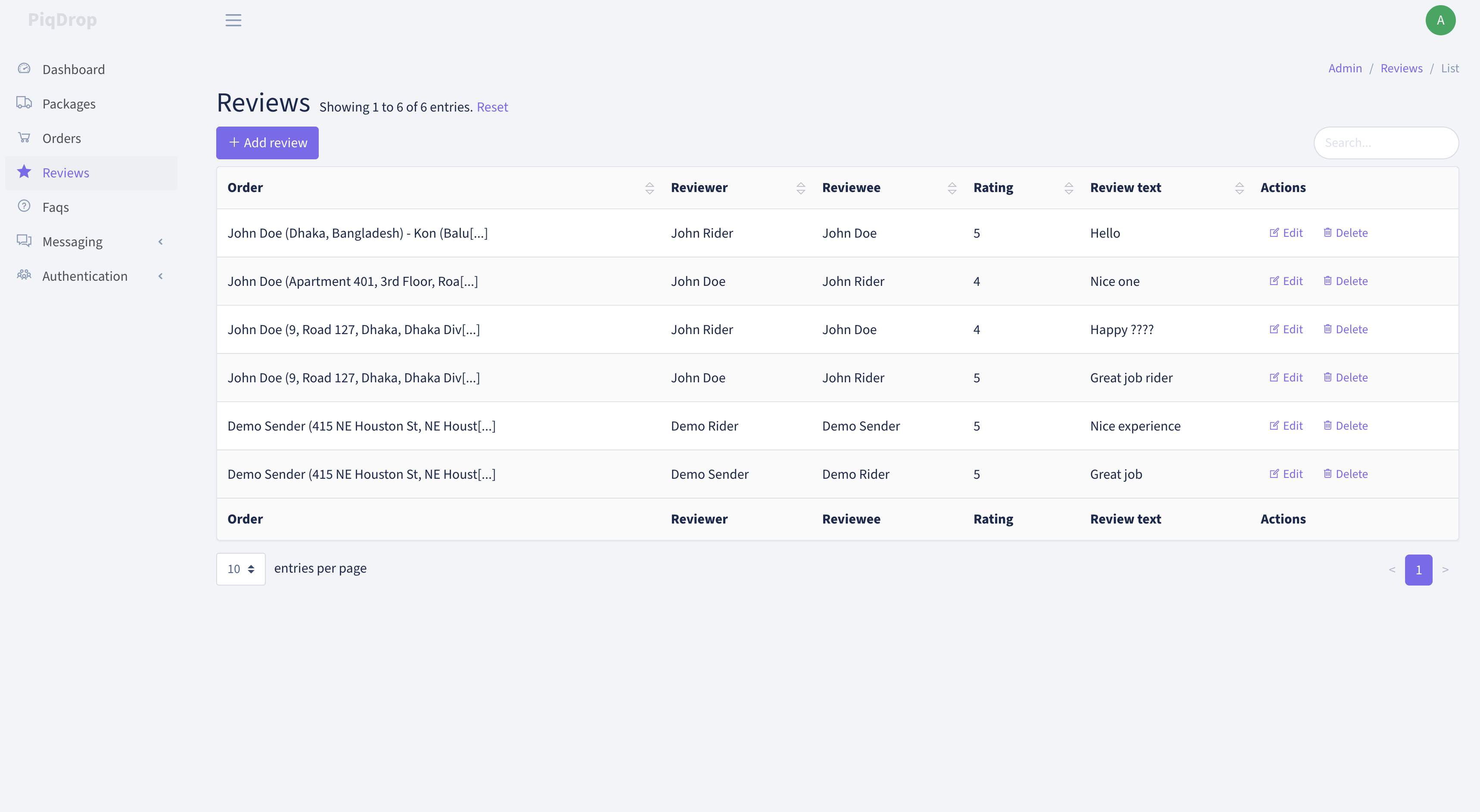 PiqDrop Admin Panel - 9